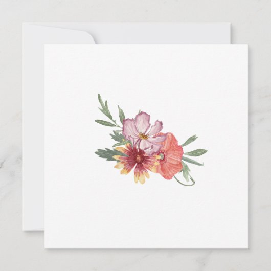 Wildblume Boho Save The Date (Rückseite)