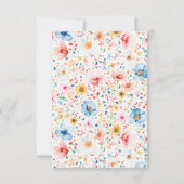 Wildblume Boho Save the Date (Rückseite)