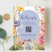 Wildblume boho schicke Blumenkranz uAwg RSVP Karte