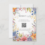 Wildblume boho schicke Blumenkranz uAwg RSVP Karte (Vorderseite)