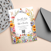 Wildblume boho schicke Kranz Save the Date einlade Einladung