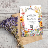Wildblume boho schicke Kranz Save the Date einlade Einladung
