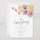 Wildblume Boho Spring Wedding Einladung (Vorderseite)