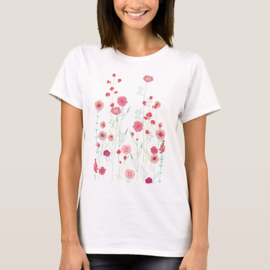 Wildblume Boho T-Shirt (Vorderseite)