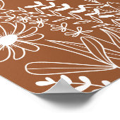 Wildblume Boho Terracotta Wedding Willkommen Poster (Ecke)