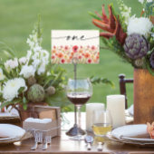 Wildblume Boho Tischkarten Nummer eins Tischnummer