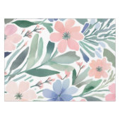 Wildblume Boho Wasserfarben Pastel Blumendekor Tischdecke (Vorderseite (Horizontal))
