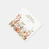 Wildblume Boho Watercolor Serviette (Ecke)