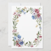 Wildblume Boho Watercolor Wreath Retirement Party Einladung (Rückseite)