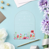 Wildblume Boho Wedding Acryleinladungen (Insitu (Hochzeit))