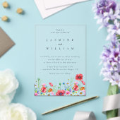 Wildblume Boho Wedding Acryleinladungen (In Situ (Hochzeit))