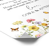 Wildblume Boho Wedding Audio Gästebuchunterschrift Poster (Ecke)