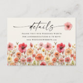 Wildblume Boho Wedding Detail Website Beipackkarte Begleitkarte (Vorderseite)