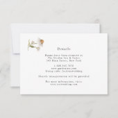 Wildblume Boho Wedding Details Card Einladung (Vorderseite)