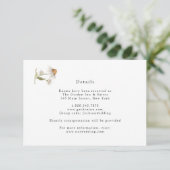 Wildblume Boho Wedding Details Card Einladung (Stehend Vorderseite)