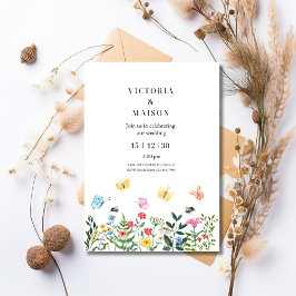 Wildblume Boho Wedding, Einladung zur Hochzeit von