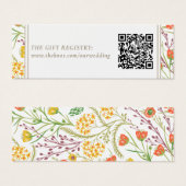 Wildblume Boho Wedding Gift Registry QR Code (Vorne & Hinten)