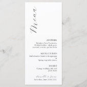 Wildblume Boho Wedding Menu Menükarte (Vorderseite)