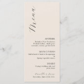 Wildblume Boho Wedding Menu Menükarte (Vorderseite)