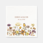 Wildblume Boho Wedding Napkins Serviette (Vorderseite)