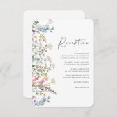 Wildblume Boho Wedding Reception Card Einladung (Vorne/Hinten)