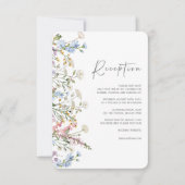 Wildblume Boho Wedding Reception Card Einladung (Vorderseite)
