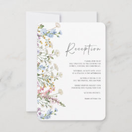 Wildblume Boho Wedding Reception Card Einladung