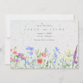 Wildblume Boho Wedding speichert das Datum Save The Date (Vorderseite)