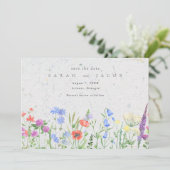 Wildblume Boho Wedding speichert das Datum Save The Date (Stehend Vorderseite)