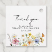 Wildblume Boho Wedding vielen Dank Geschenkanhänger (Rückseite)