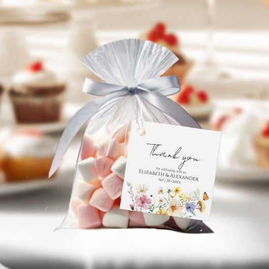 Wildblume Boho Wedding vielen Dank Geschenkanhänger