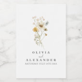 Wildblume Boho Weinetikett (Einzelnes Label)