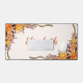 Wildblume Boho Yellow Orange Personal Schreibtischunterlage (Tastatur & Maus)