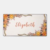 Wildblume Boho Yellow Orange Personal Schreibtischunterlage (Vorderseite)