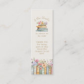 Wildblume Book Lesezeichen Bevorzugung Mini Visitenkarte (Vorderseite)