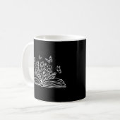 Wildblume Book Reading Book Butterfly Kaffeetasse (Vorderseite Links)