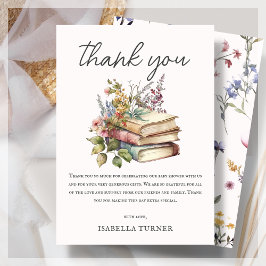 Wildblume Book Thema Kinderdusche Dankeskarte