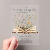 Wildblume | Book Theme Baby Shower Acryleinladungen (Insitu (Handheld))