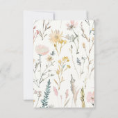 Wildblume | Book Theme Baby Shower Dankeskarte (Rückseite)