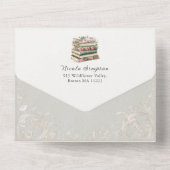 Wildblume | Book Theme Baby Shower Einladung (Rückseite)