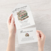 Wildblume | Book Theme Baby Shower Einladung (Abreißen)