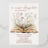 Wildblume | Book Theme Baby Shower Einladung (Vorderseite)