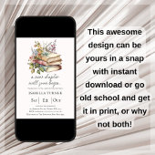 Wildblume | Book Theme Baby Shower Einladung