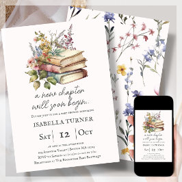 Wildblume | Book Theme Baby Shower Einladung