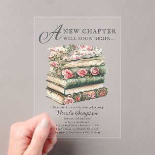 Wildblume   Book Theme Baby Shower Einladung