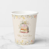 Wildblume Book Theme Brautparty Pappbecher (Rückseite)
