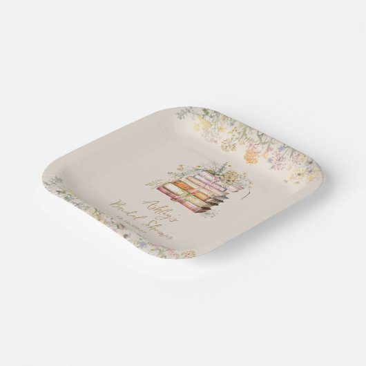 Wildblume Book Theme Brautparty Pappteller (Gewinkelt)