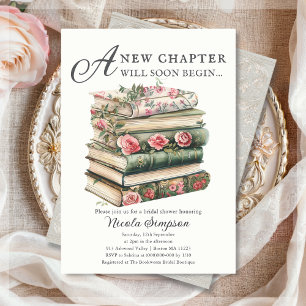 Wildblume   Book Theme Bridal Shower Einladung
