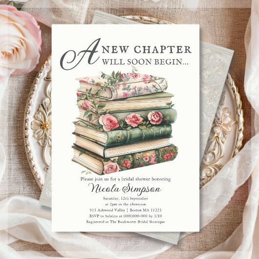 Wildblume | Book Theme Bridal Shower Einladung