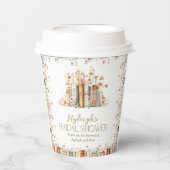 Wildblume Book Themed Brautparty Party Pappbecher (Vorderseite)
